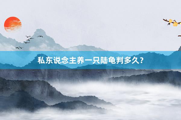 私东说念主养一只陆龟判多久?
