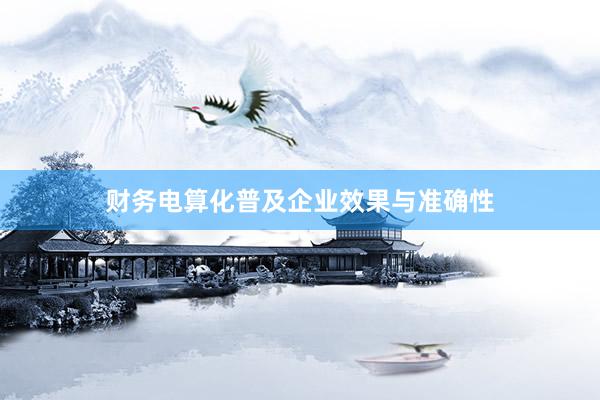 财务电算化普及企业效果与准确性